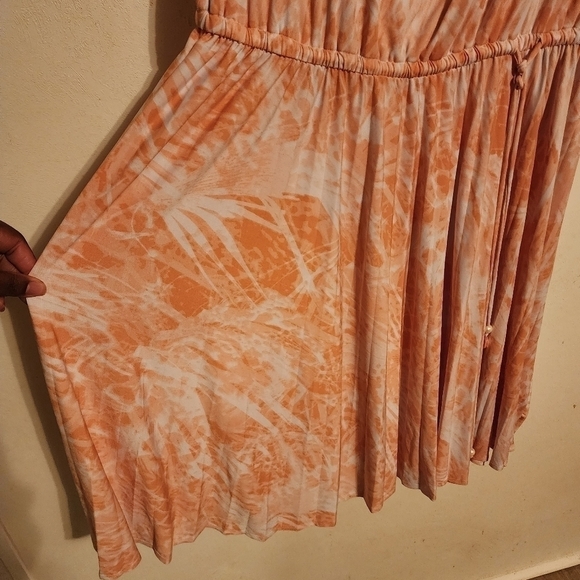 💕5 For $20 Ruby Rd. Tie Waist Dress Peach/White Size 2X - Picture 5 of 10